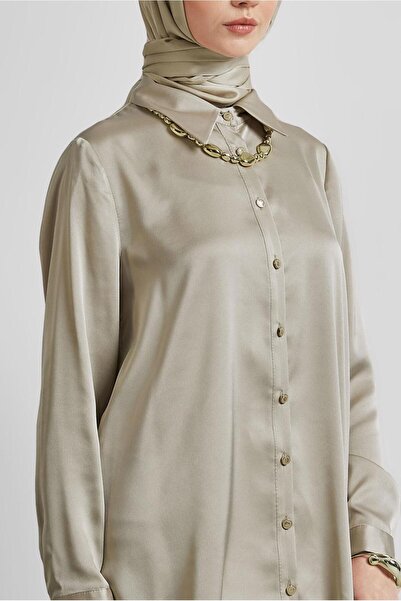 Alvina ASİMETRİK KESİM SATEN TUNİK 44615