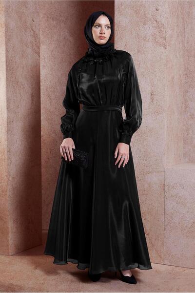 Alvina ORGANZE TESETTÜR ABİYE ELBİSE 50419