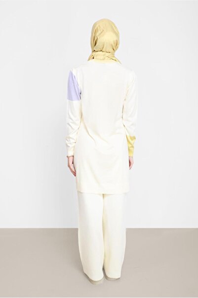 Alvina Tricolor Double Pants Tricot Suit 42031