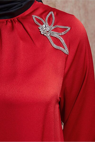 Alvina Satin Tunic - Stone Printed, Model 44586