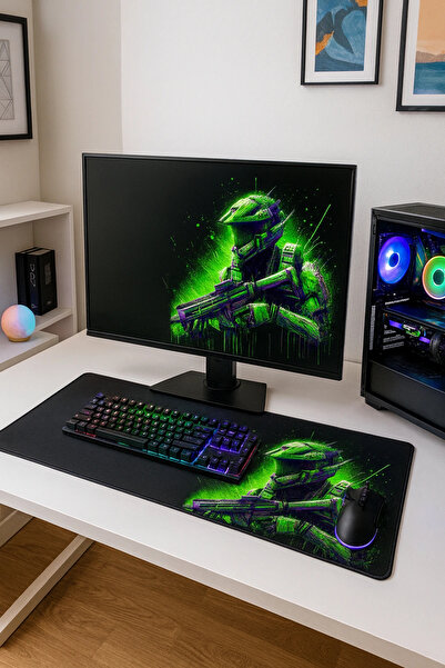 SonicTouch UltraGrand Siyah ve Neon Yeşili Soldier Dikişsiz Xxl Gaming Oyuncu...