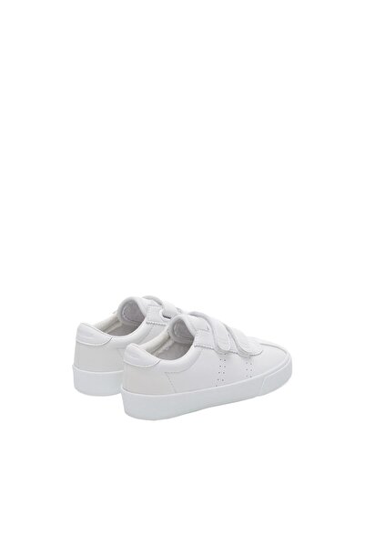 Superga 2843 Kids Club S Straps Vegan Faux Leather Çocuk Unisex Beyaz Bileksiz Sneaker