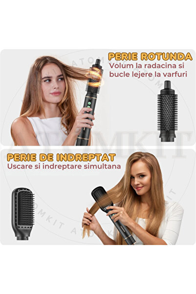 ATOMKIT Uscator de Par Profesional 5 in 1, Multifunctional, 320 milioane Ioni Negativi, 1400 W, Efect Coanda