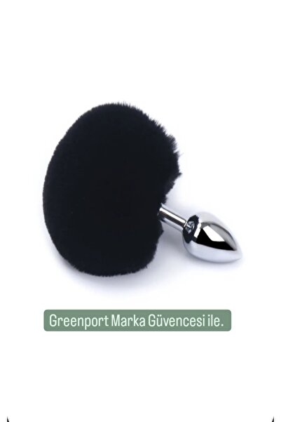 Greenport Tıkaç Plug Tavşan Kuyruk Ponpon Mastürbatör Fantezi Işlev