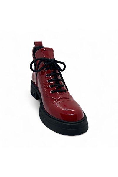 Stepka Shoes Venom Hakiki Deri Rugan Kadın Postal Bot