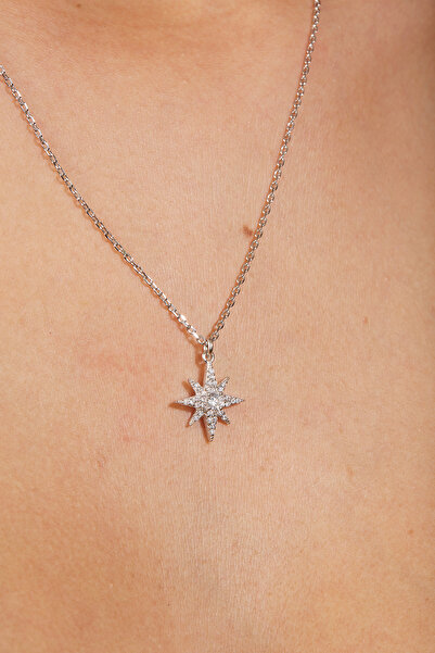 Joy of Jade Carmen Kutup Yıldızı Kolye 1 Mikron Rodyum Kaplama (925 A.GÜMÜŞ ÜZERİNE) Zirkonyum