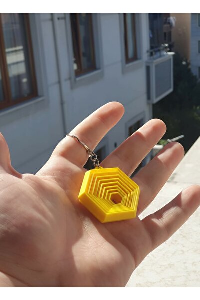 anonim Pachet de 10 Hexagon breloc - Stres Gi piele ci Fidget Toy cu imprimar...