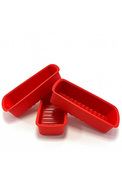 silcap silicone 3'lü Mini Baton Kek Ve Dubai Çikolatası Kalıbı, Silikon