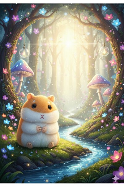 Pufline Sevimli Hamster, Masum Peluş Oyuncak Hamstr Çanta Takısı