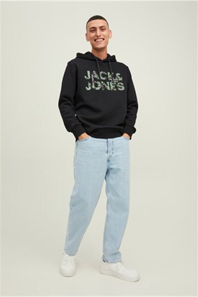 Jack & Jones Kapüsonlu Baskili Sweatshirt