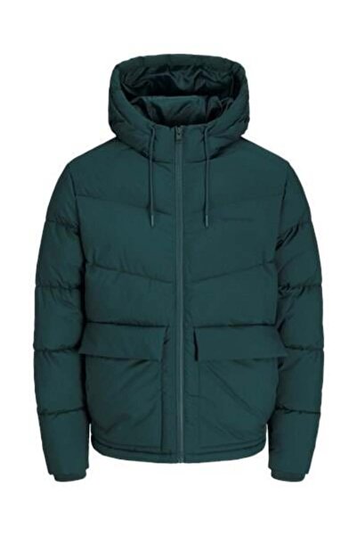 Jack & Jones Чоловіче пальто-пуховик з капюшоном з логотипом Vesterbro