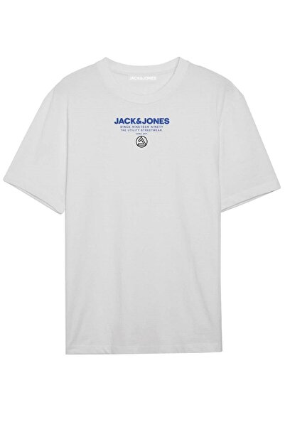 Jack & Jones Typo Чоловіча біла футболка (12256163-W)