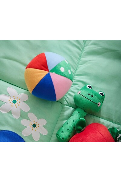 IKEA Çok Renkli Yumuşak Oyuncak Top Küçük Çıngıraklı Peluş Oyun Topu