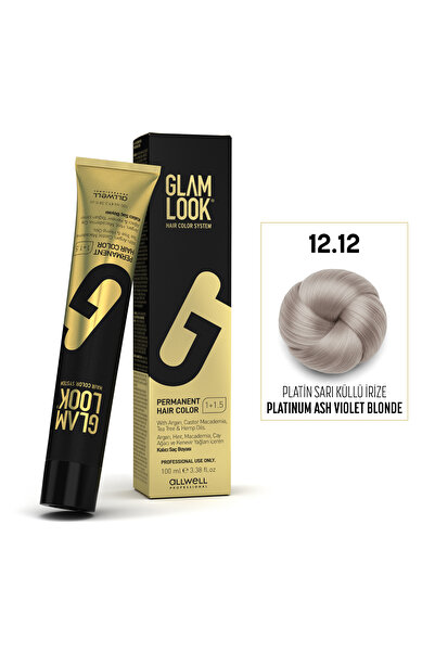 Platin Sarı Küllü Irize 12.12 |100 ML Profesyonel Beyaz Kapatıcı Kalıcı Saç Boyası | Koruyucu, nemlendirici, besleyici yağlar, düşük amonyak seviyesi,