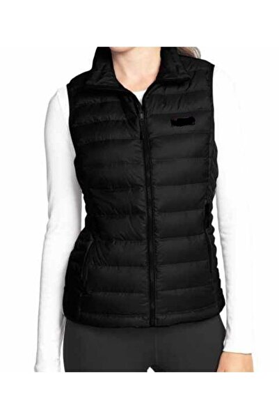 BY HANDE TASARIM Vestă neagră matlasată