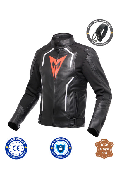 cm7 LEATHER COMBAT DERİ MOTOSİKLET MONTU CEKETİ