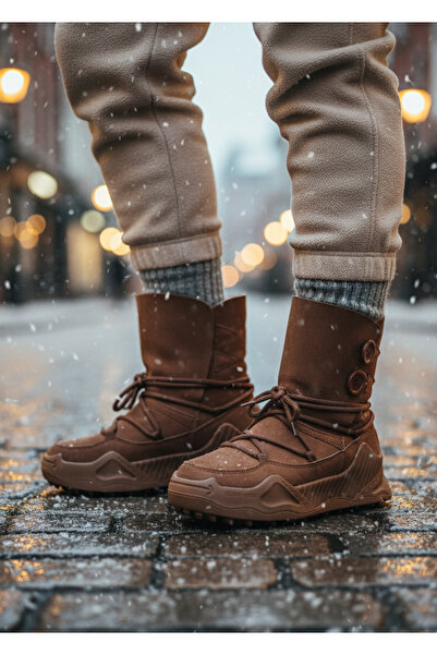 Carrano ZENNE 501 KADIN TABA YÜNLÜ KÜRKLÜ LASTİKLİ YÜKSEK TABAN BOT