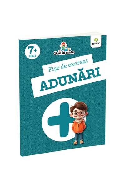 Gama Fișe de adunare, GAMA, bun la matematică 7 ani+, ilustrații color