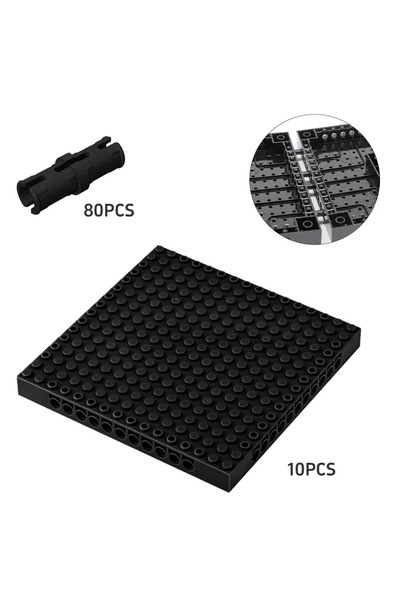 Choice4 لوحة بناء سوداء - 10 قطع من فن البكسل مع دبابيس مجانية، لوحة سفلية سو...