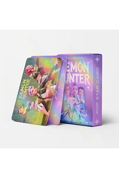 Miniso AA 55pcs Kpop Demon Hunter Laser Card for Boys Girls Cartoon Anime Animation Surrounding Students Fa