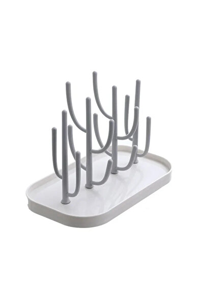 Choice gray Multi Purpose Baby Bottle Drying Rack Eco-friendly Bottle Dryer Holder Removable Drinking Cup B