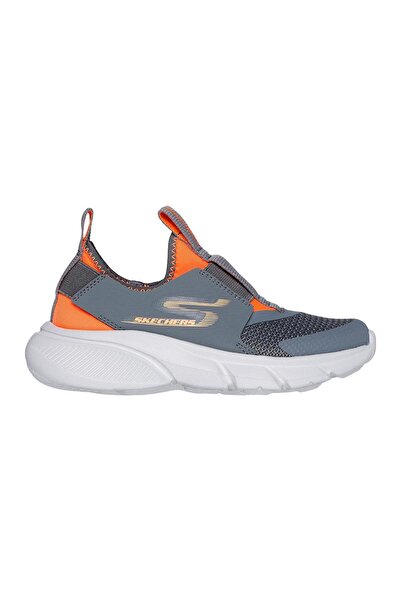 SKECHERS Skech Faster Slip On Shoes - Grey & Orange