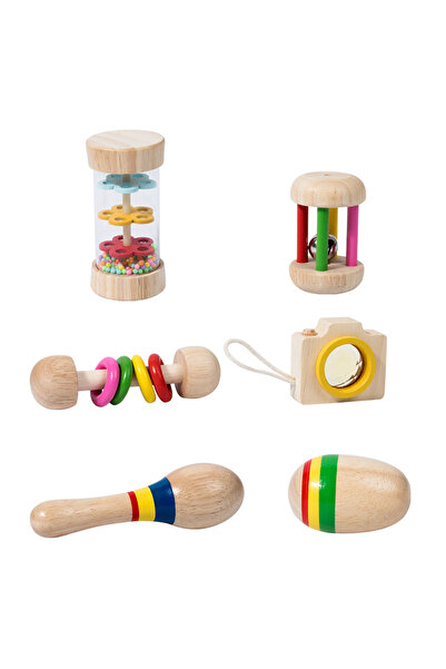 Choice مجموعة من 6 قطع من ألعاب الخشخيشة التعليمية المبكرة للأطفال، مجموعة من الآلات الموسيقية، إكسيليفون للأطفال