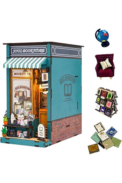 VipDeluXe Kendin yap Minyatür Kitap Köşesi Seti