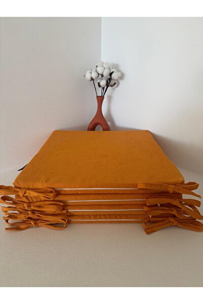 Bykutlay 40*40*2,5 SÜNGERLİ,FERMUARLI,BAĞCIKLI SANDALYE MİNDERİ