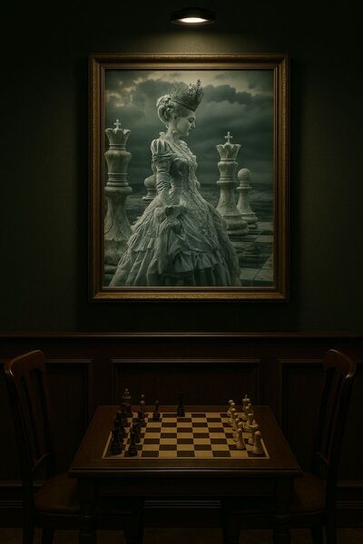 BuzzDesigns The Chess Queen – Satranç Kraliçesi Temalı Dekoratif Tablo (Çerçe...