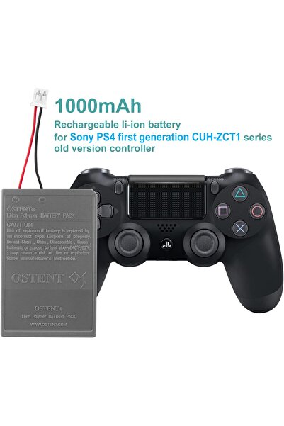 Dnr Bilşim PlayStation 4 Sony Pil DualShock V2 İnce soket PS4 V2 Oyun Kolu slim /Pro Battery V2 polimer pil
