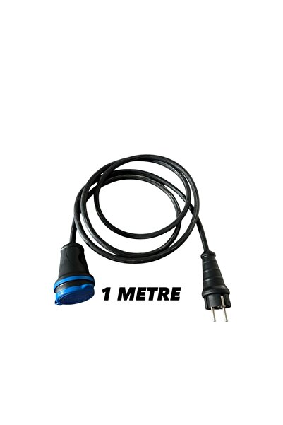 wak SİYAH TEKLİ UZATMA FİŞİ 3X2,5 KABLO 1 METRE