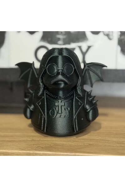 Choice 1pc 3D Printed Bat Duck Figurine Rock Music Gothic Desktop Ornament Memorial Collectible Gift Hallow