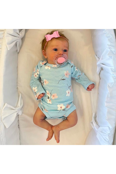 Choice مع مصاصة عشوائية 46 سم دمية طفل حديث الولادة فيليسيا دمية عيون زرقاء م...