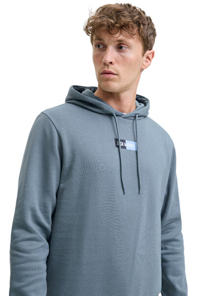 Jack & Jones Φούτερ JACK & JONES Pan Sweat με κουκούλα - 12278618-Stormy Weather