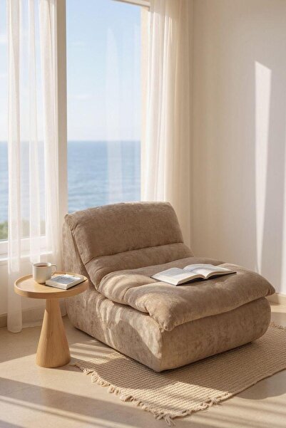 JOJO HOME Fotoliu Premium Lounge, HD Foam, L x l x h: 80 x 100 x 74 cm, Bej