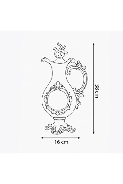 Vi Markets Luxury vase with a golden design and elegant floral motifs.