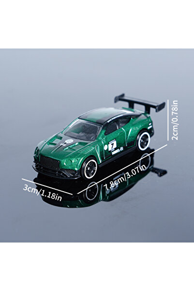 Choice 6402 1:64 Green Alloy Sports Car Model, Personalized Racing Paint, Small Size Easy to Play, Holiday
