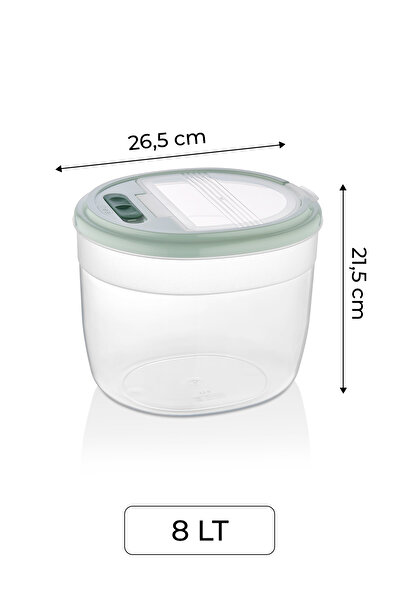 Kitchen Life 2-Piece Large Size Flour Storage Container with Locking Lid - Storage Set (8 Liters)