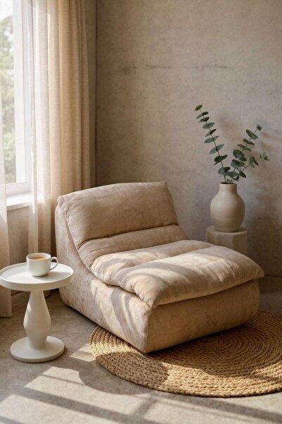 JOJO HOME Fotoliu Premium Lounge, HD Foam, L x l x h: 80 x 100 x 74 cm, Bej