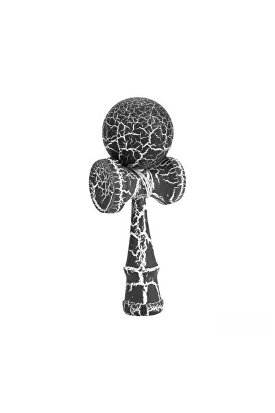 Virtual Trend Kendama profesionala din lemn, 18 cm – design crapat, culoare N...