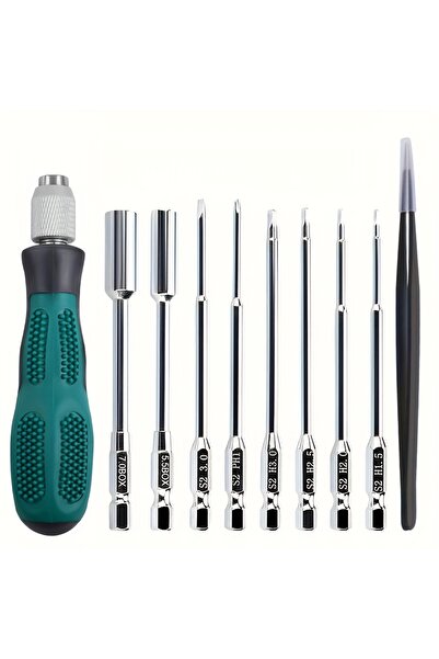 Choice مجموعة مفكات براغي سداسية 8 في 1 من جلوباكت باللون الأخضر الداكن، مقاس...