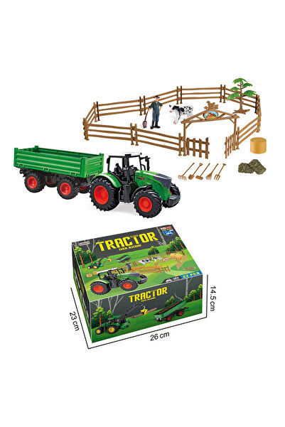 Choice pull back 2 1/24 Farmer Harvester Car Model Engineering Car Tractor Toy Sliding Farm Vehicle Boy Toy