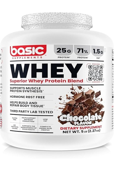 Basic Supplement المكملات الغذائية الأساسية مصل اللبن بالشوكولاتة 5 رطل