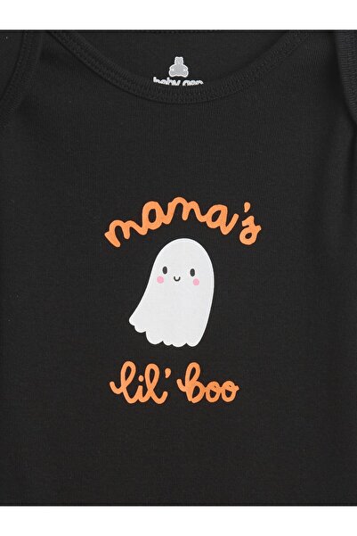 GAP Bebek Koyu Gri Grafik Desenli Bodysuit