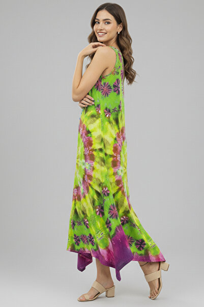 dorbe tie-dye mandala bohemian summer style maxi dress for women