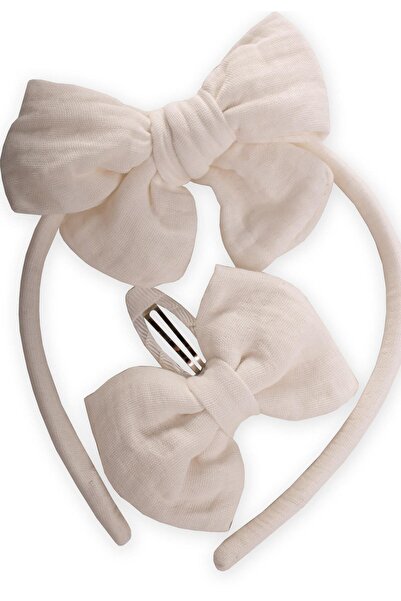 Cigit Crown Buckle Set Ecru