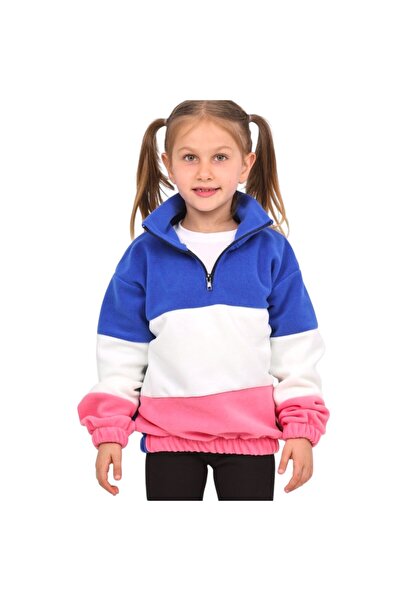 Patriko ДІВЧАТКО ПОЛАРНА СТОЯЧА КРАЙКА ЗІ ЗІМБРІЗКОЮ, ЕЛАСТИЧНИЙ ПАС, СПОРТИВНА СТИЛЬНА СВІТШОТ-СВІТШОТ 3-12 РОКІВ