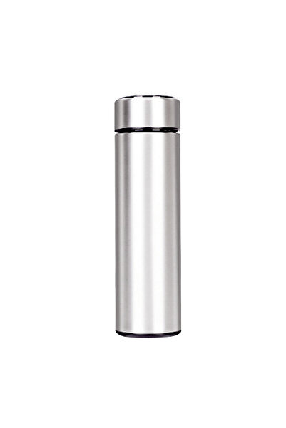Choice 450ml Silver Stainless Steel Smart Water Bottle, Leak Proof, Double Walled, Keep Drink Hot & Cold, L