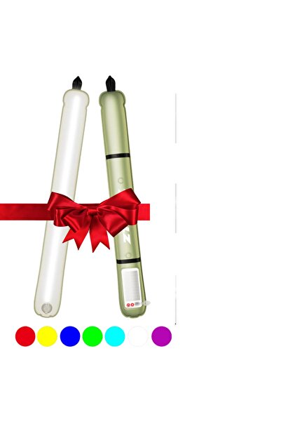 ZTARX Inflatable LED Light Tube, White and Multicolor, Solar Powered and USB Charging, Built-in Battery